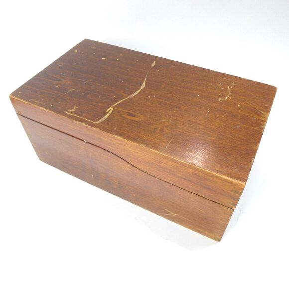 Globe Wernicke Wooden Recipe Box Card Holder Vintage 7310-C Peerless Tray - Picture 4 of 11